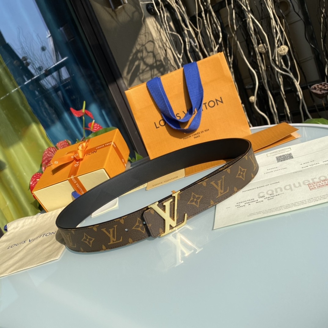 Louis Vuitton double-sided leather belt with monogram