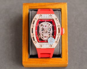 RM 052 "Skull" Rose Gold Full Diamond Edition