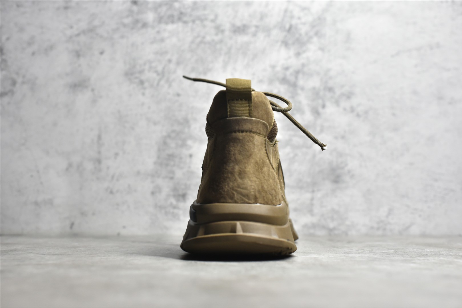 GUCCI brand khaki suede high-top work shoes