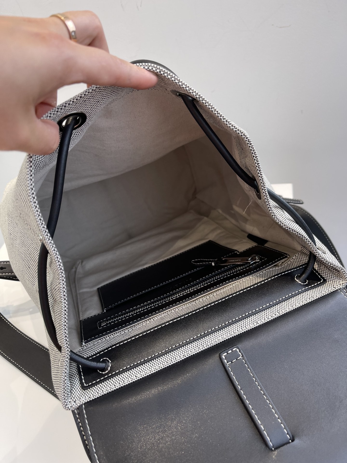 Burberry clamshell backpack