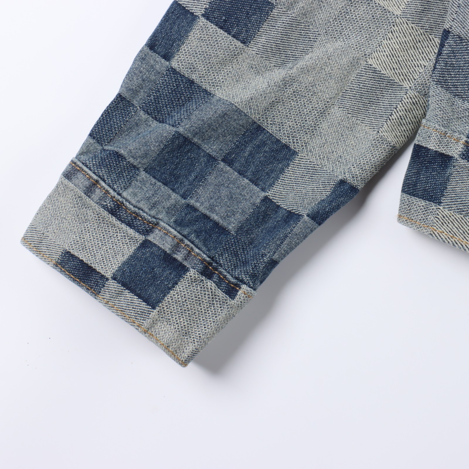 Louis Vuitton 24ss mosaic checkerboard denim jacket
