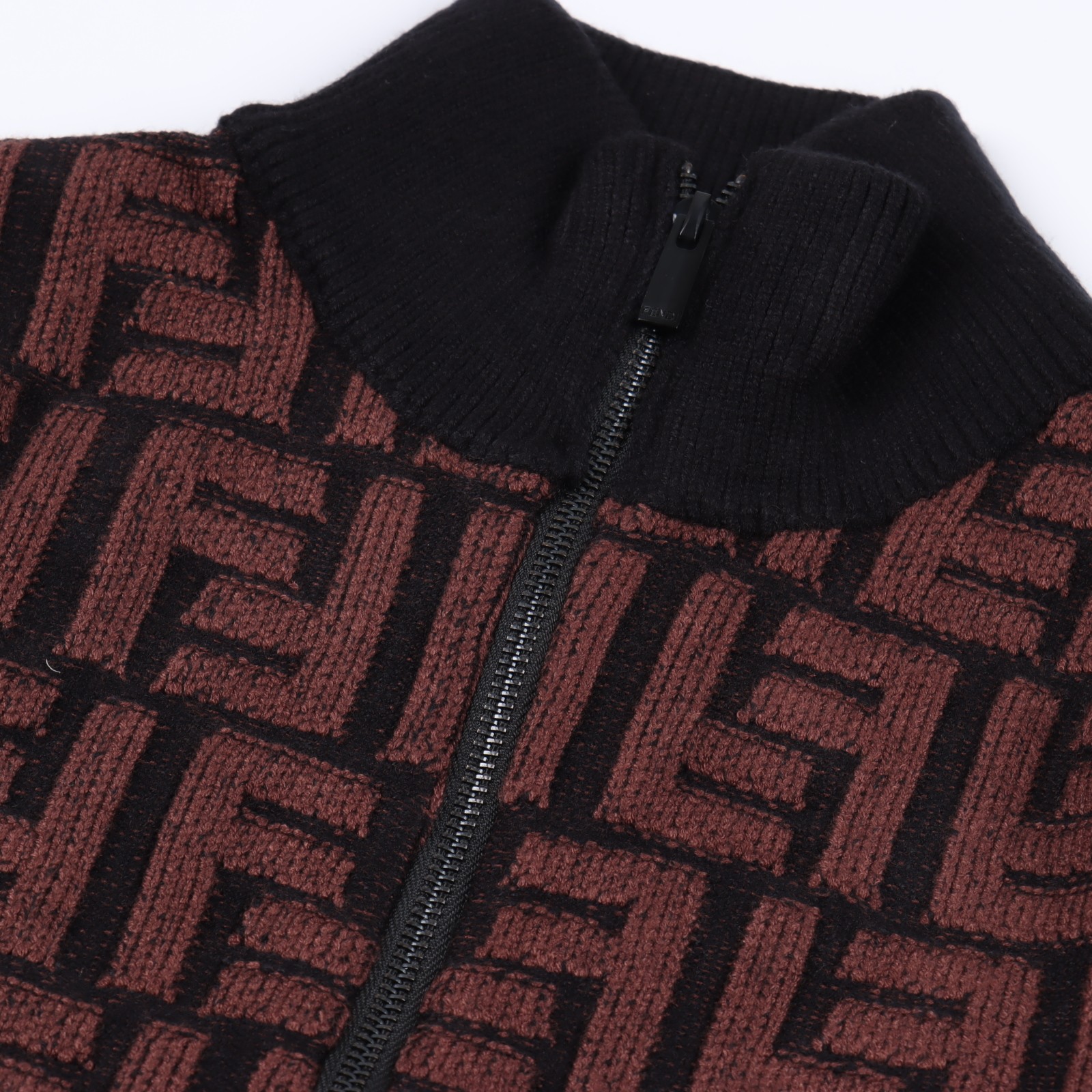 Fendi 24Fw FF Jacquard Zipper Sweater Jacket