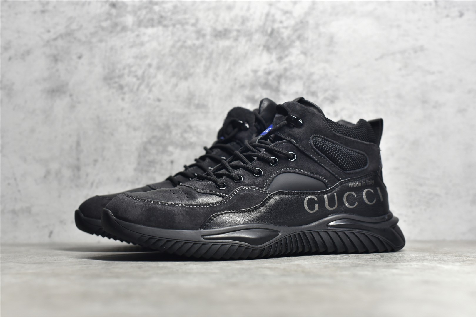 Black GUCCI high-top sneakers