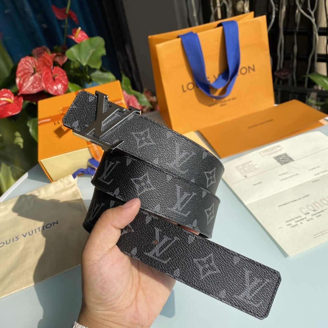 The Louis Vuitton monogram belt is a belt