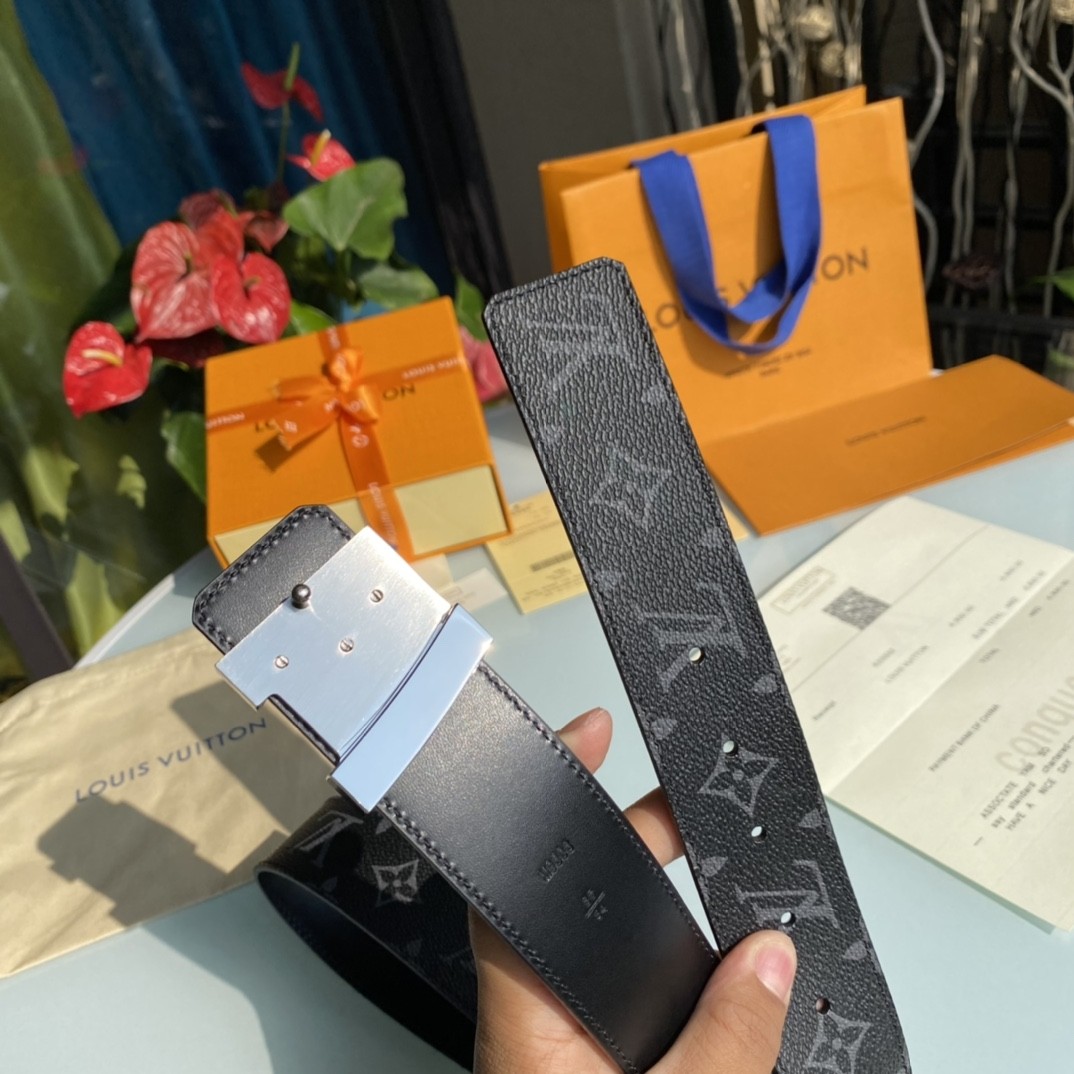 The Louis Vuitton monogram belt is a belt