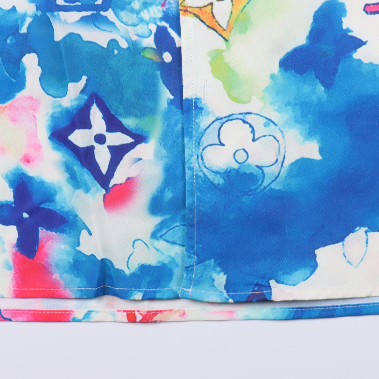 Louis Vuitton 24ss ink wash floral short sleeved shirt