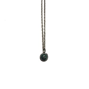 𝐆𝐮𝐜𝐜𝐢 Garden Series Pure Silver Peacock Green Necklace