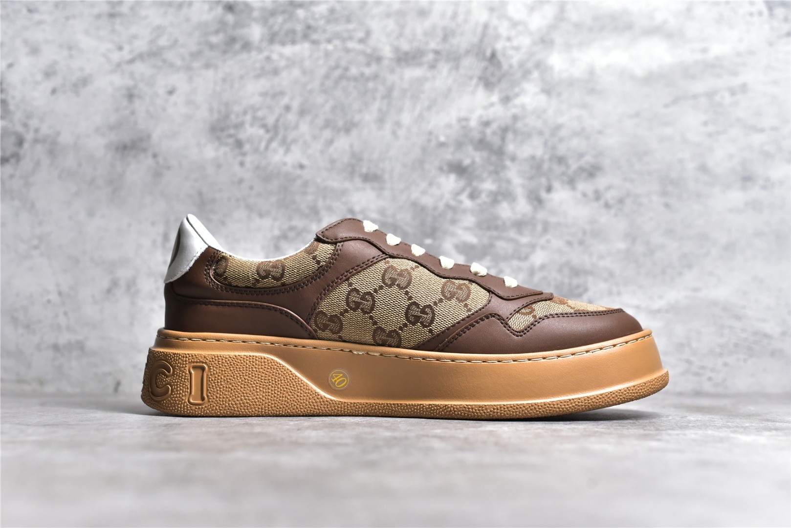 GG Supreme canvas platform sneakers