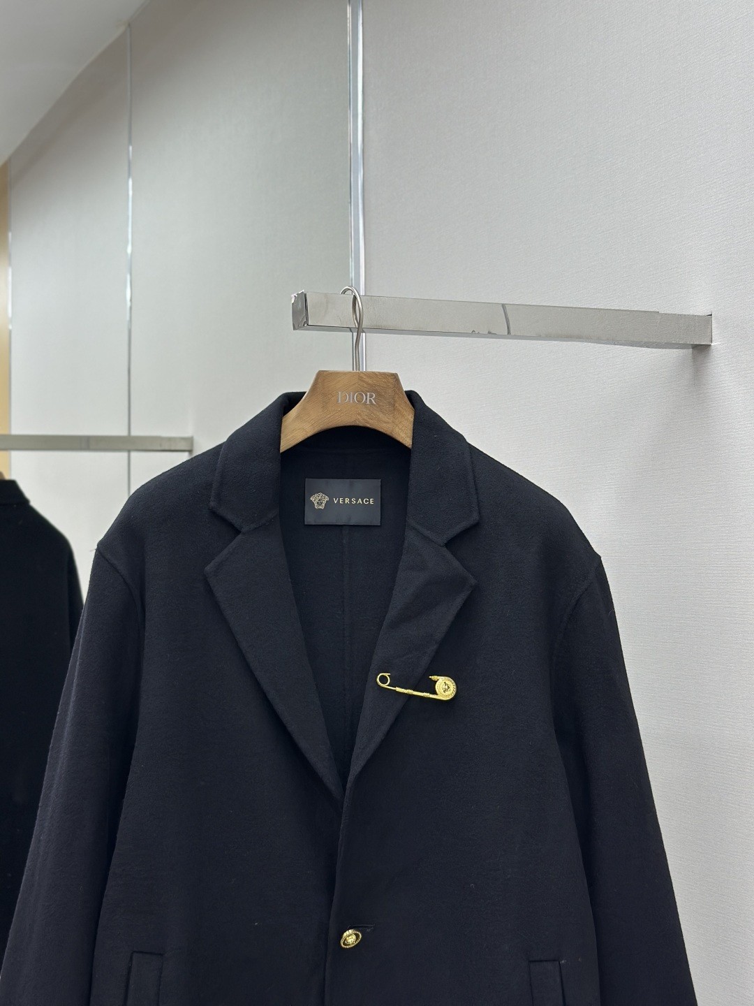 VERSACE Exclusive New Original Men's Wool Double-faced Coat
