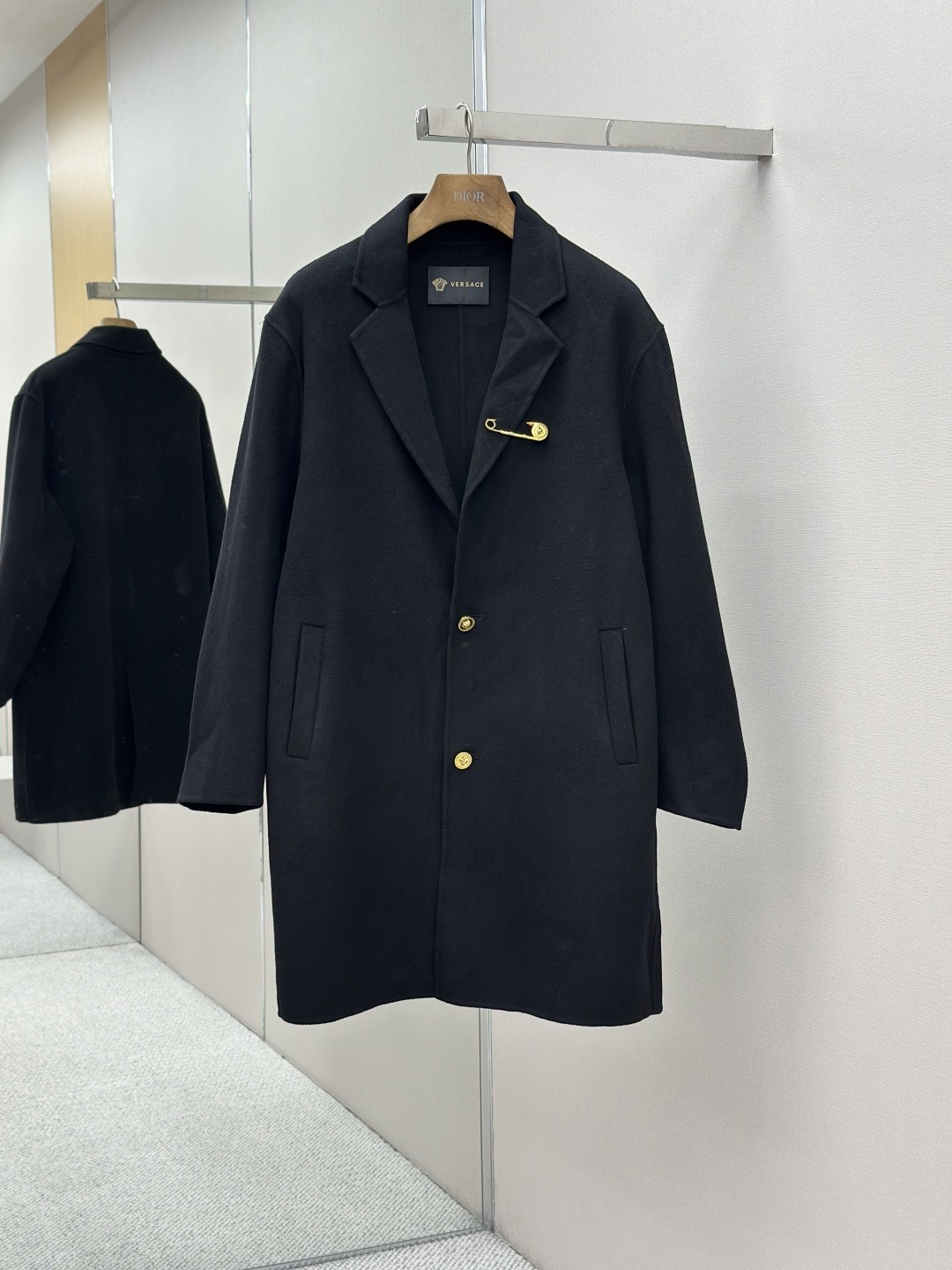 VERSACE Exclusive New Original Men's Wool Double-faced Coat