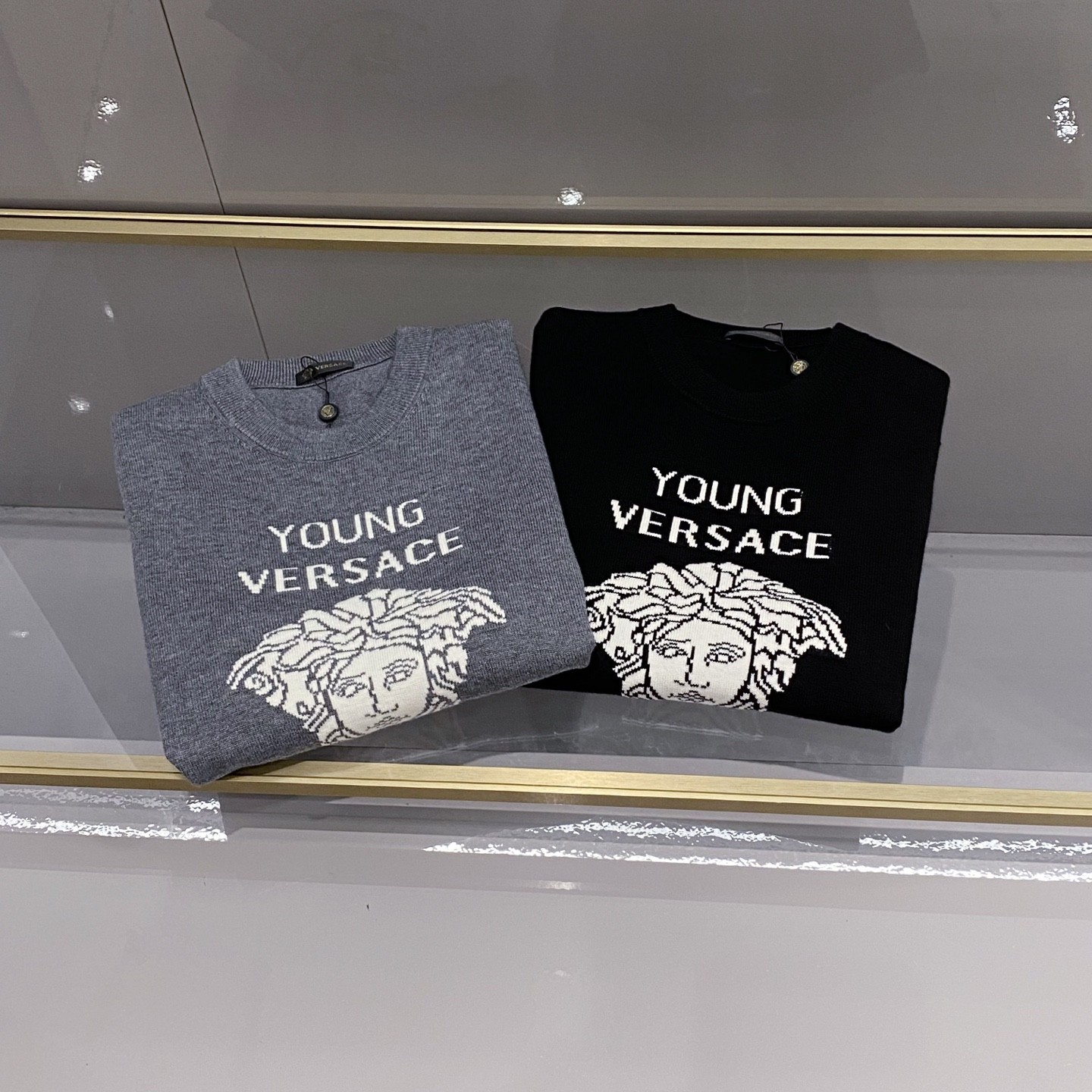 VERSAC*E Men's Premium Quality Crew Neck Wool Sweater