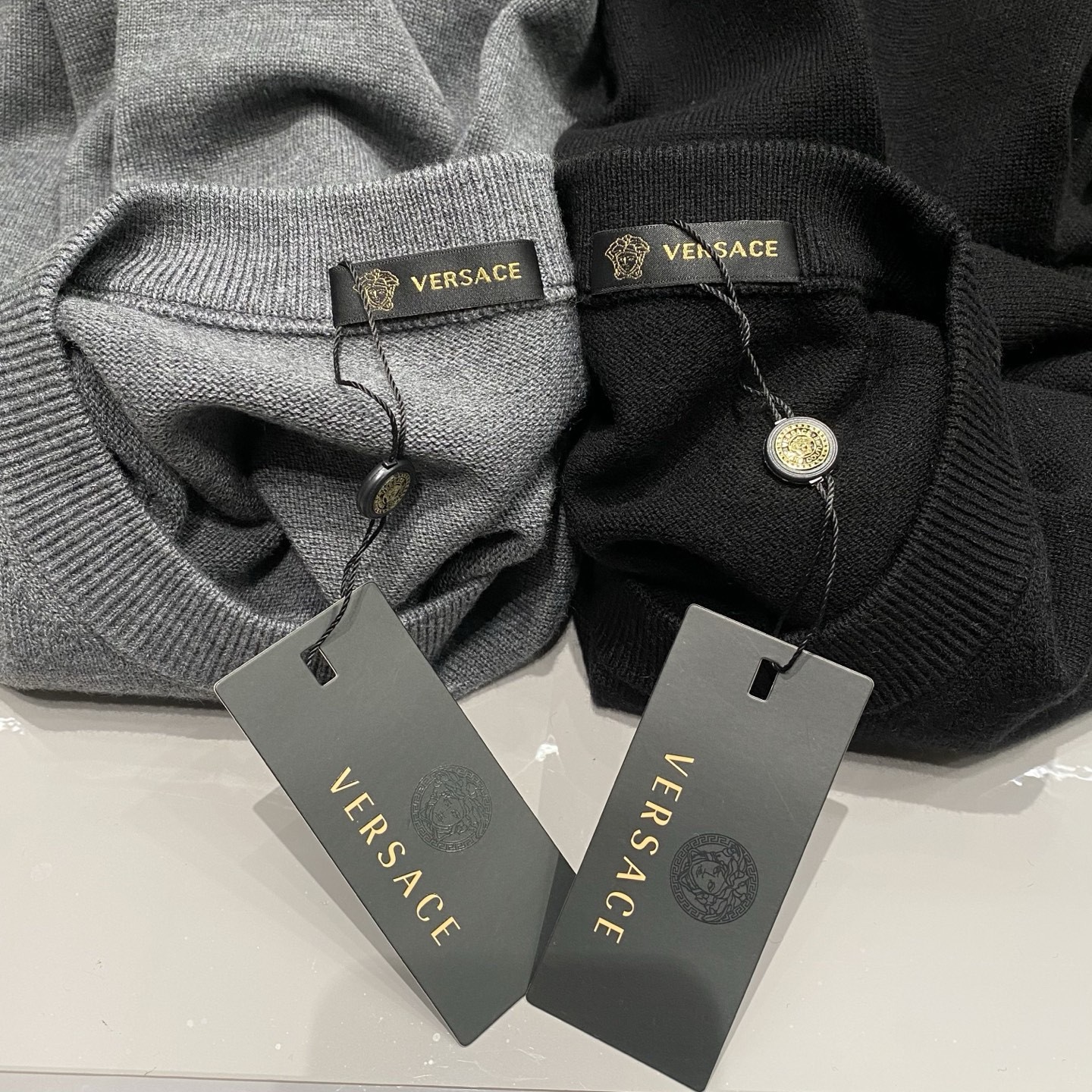 VERSAC*E Men's Premium Quality Crew Neck Wool Sweater